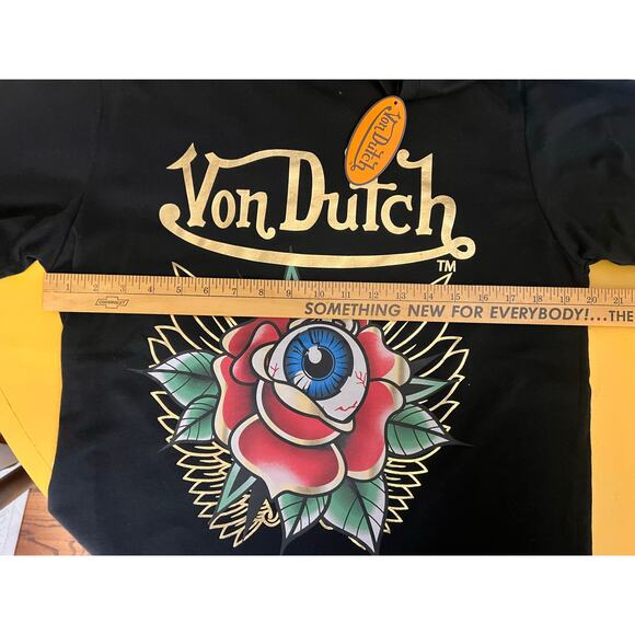 Von Dutch Short Sleeve Crew Neck Graphic Tee Black L NWT - Picture 6 of 6